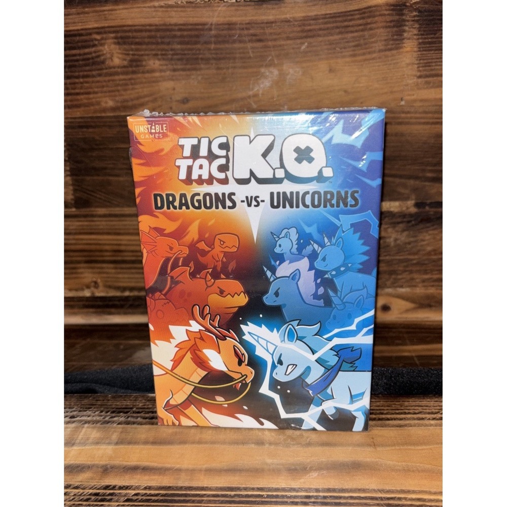 Tic Tac KO Dragons vs Unicorns Card Game 2021 By Unstable Games New And Sealed